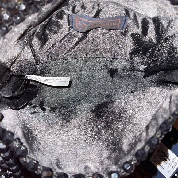 NWT La Regale macrame black bead mini bag - Picture 8 of 8